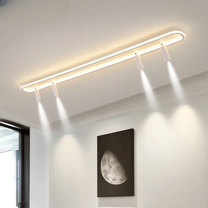 Imagem -01 - Escurecimento Led Chandelier Lights Lâmpadas de Iluminação Interior Long Flats Indoor Spotlight Sala de Estar Sala de Jantar Quarto Corredor Corredor Novo escurecimento led chandelier lights lampadas de iluminacao interior long flats indoor spotlight sala de estar sala de jantar quarto corredor corredor novo 01