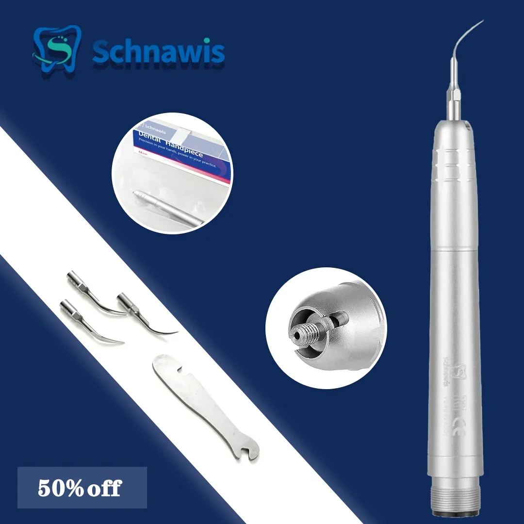 2Holes/4 Holes Dental Ultrasonic Air Scaler Handpiece 3 Tips Air Scaling Polishin Tools Teeth Whitening Cleaner