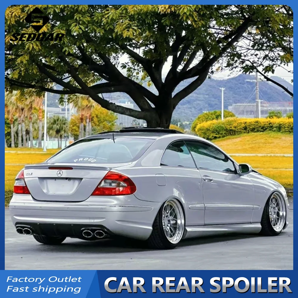 Für 2003--2009 Mercedes-Benz CLK-Klasse W209 GEN 2 Coupé AMG Hochwertiger 100% Echt-Carbonfaser Spoiler Kofferraumflügel Heckspoiler