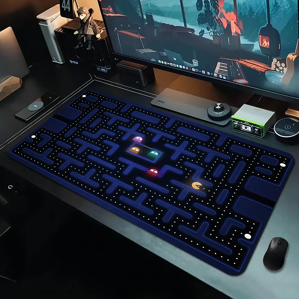 Game P-Pac-M-Man Rubber XXL Table Mat Student Mousepad Gamer Computer Keyboard Pad Games Pad for PC Computer Table