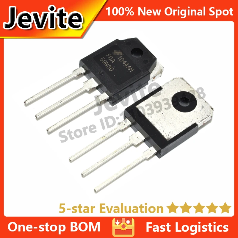 

Jevite 100% New Original electronics Controller 10-50 units/lote 59N30 FDA59N30 TO-3P 300V 59A MOSFET transistor