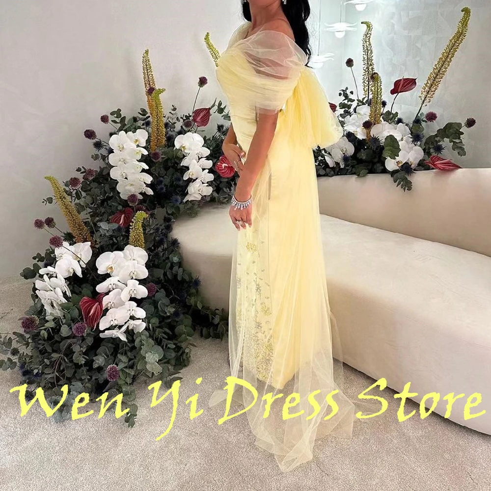 Sleeveless Satin Straight Floor Length V-Ncek Off the Shoulder Evening Dresses Elegant and luxury Crystal Beading Watteau Train