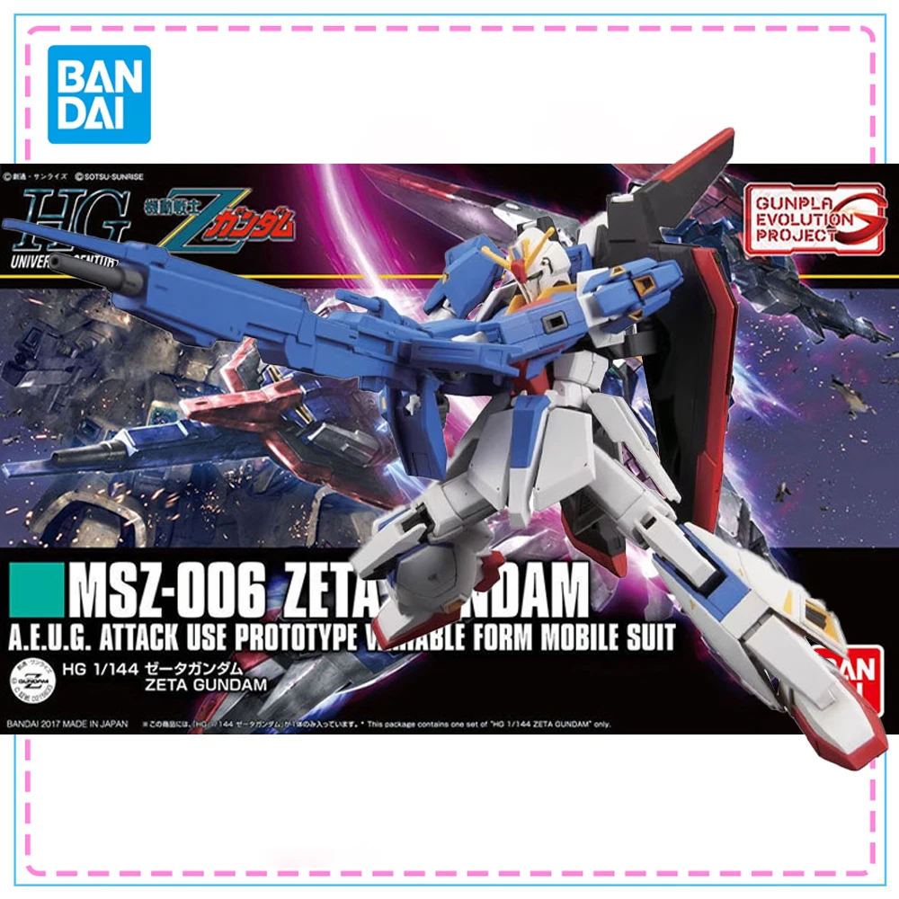 

Bandai HGUC 1/144 MSZ-006 Zeta Gundam Gunpla Genuine Gundam Model Kit Action Figures Assembly Model Boys Toys Christmas Gifts