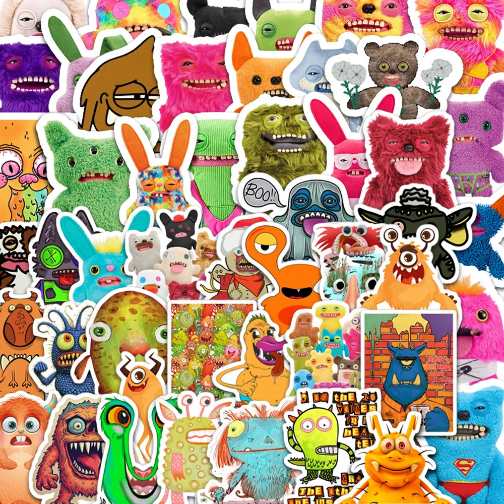 

50Pcs Fuggler Stickers Fuggler Monsters DIY Stickers Scrapbooking Phone Luggage Skateboard Waterproof Decals