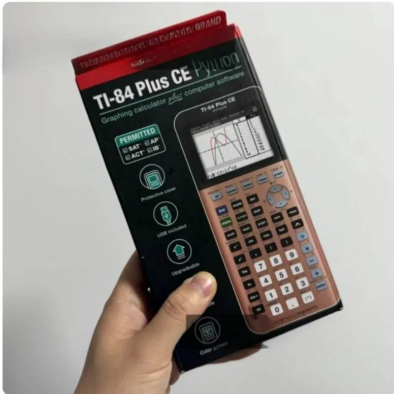 Instruments TI-84 Plus CE Color Graphing Calculator – Rose Gold (Metallic), Approved for PSAT, SAT, ACTGoods in stock
