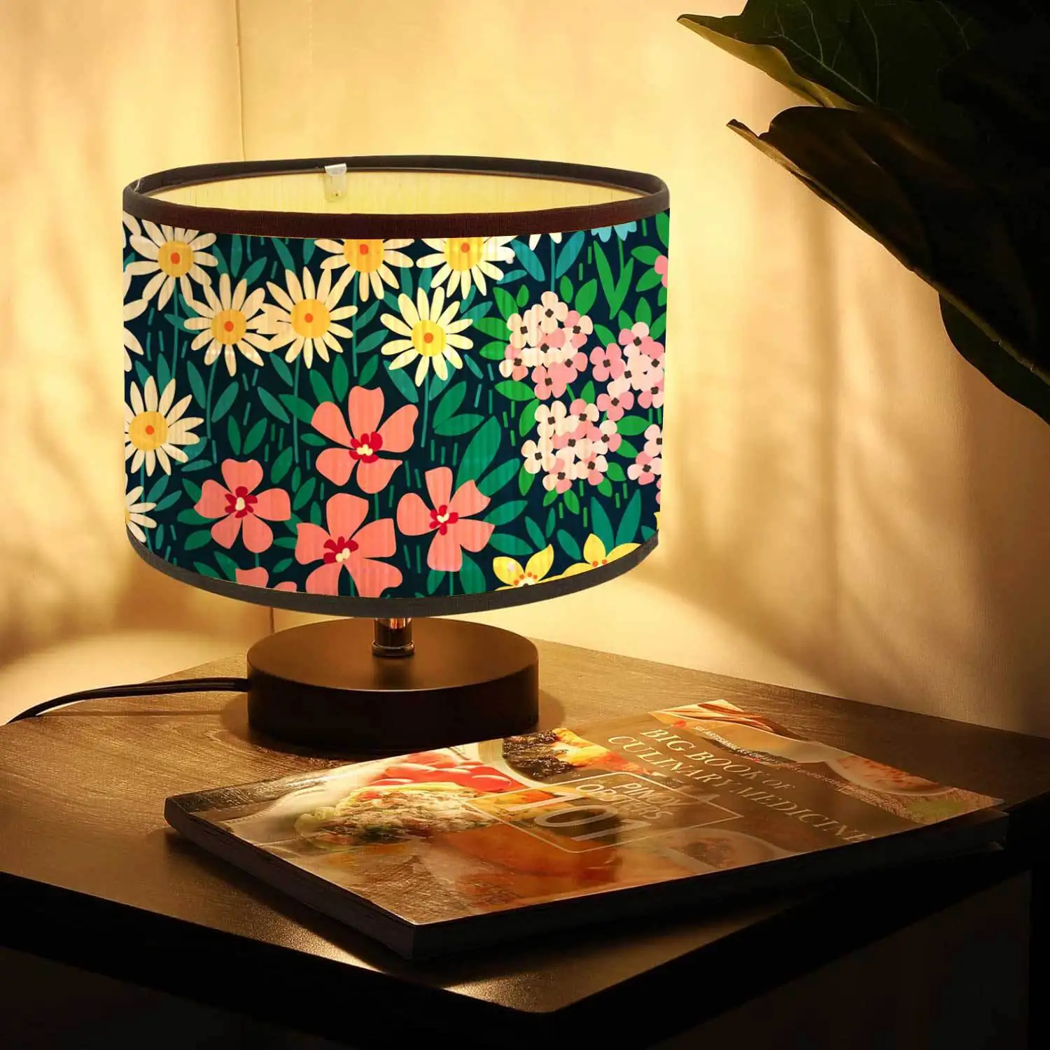 

Абажур для настольной лампы E27, бамбуковый с принтом, аксессуар для светильника, декор для дома, для подвесных и напольных ламп