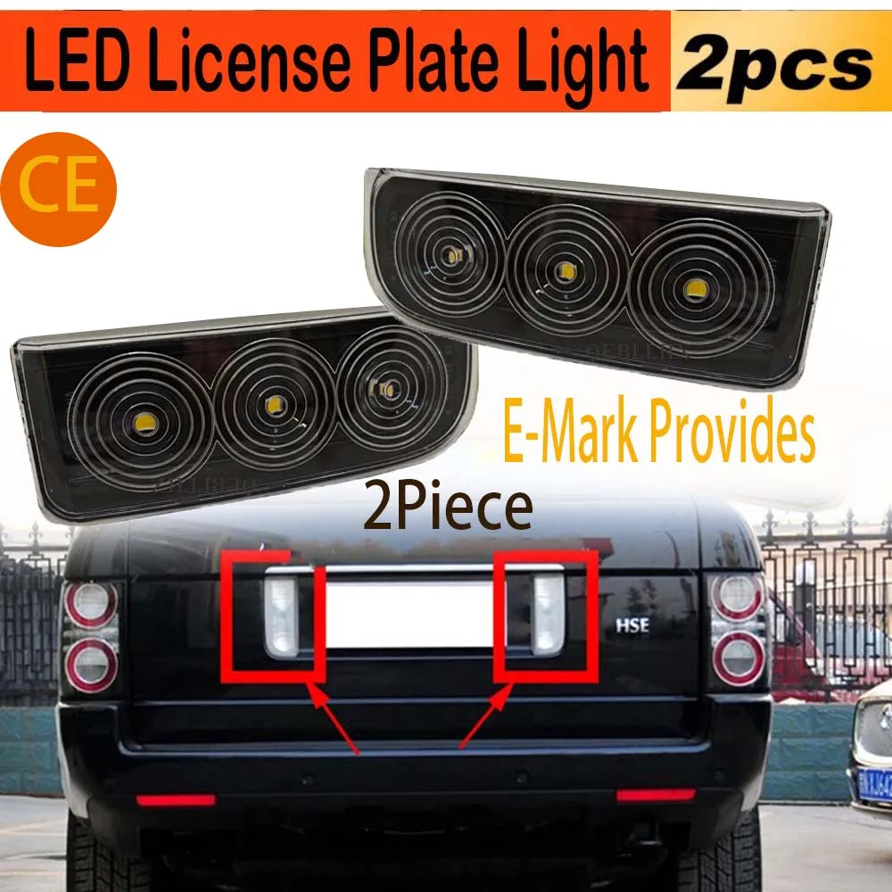 

Clear Lens Tailgate Reverse Backup Lights LED License Plate Lamp For Land Rover Range Rover L322 2003-2012 OEM#XFD000043