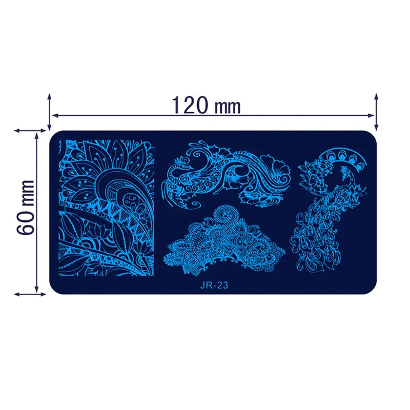 12*6cm Geometric Pattern Nail Stamper Plates 30Design Decorations Stamp Stamping Template Manicure Template Geometry Theme (t01)