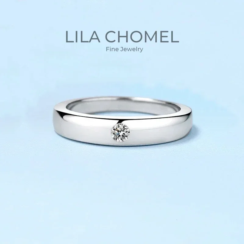 

Engagement Rings PT950 Platinum Women Wedding Band Daughter 0.1Carat Moissanite Diamond Birthday Gift Girlfriend Valentine's Day