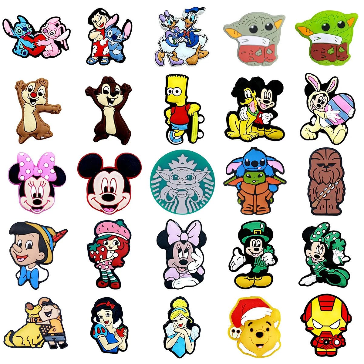 10Pcs Silicone Beads Cartoon Character Silicone Focal Beads Super Hero Cute Shape Beads for DIY Jewelry Bracelet Pen Making