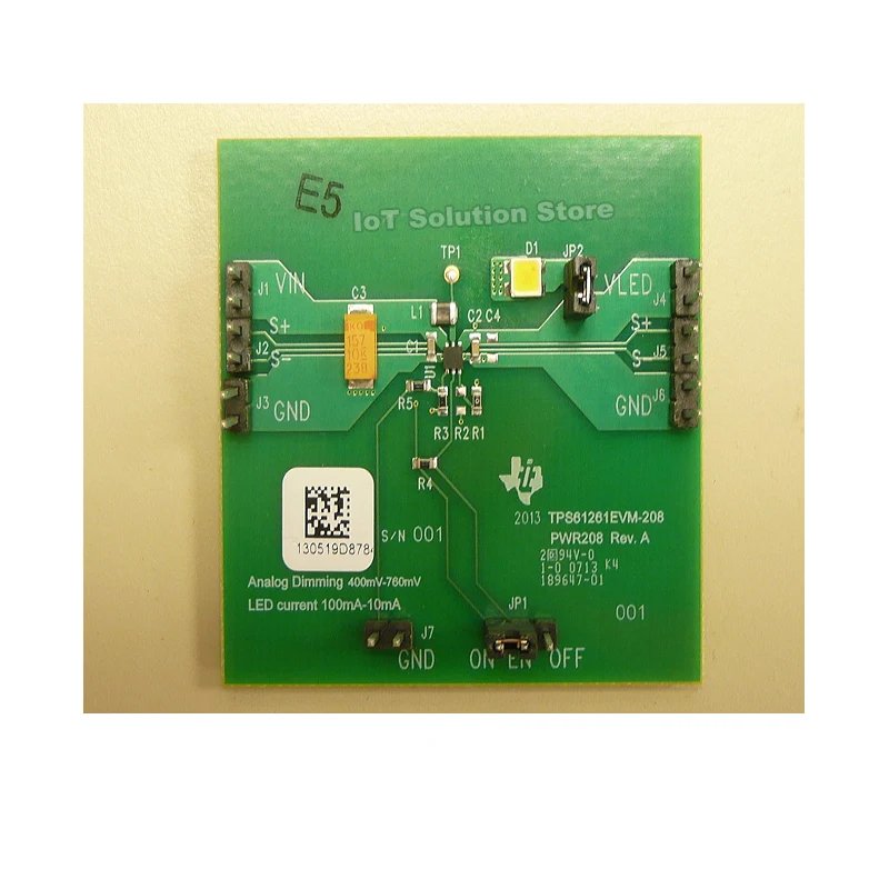 TPS61261EVM-208 Tiny Low Input Voltage Boost Converter Evaluation Module Board