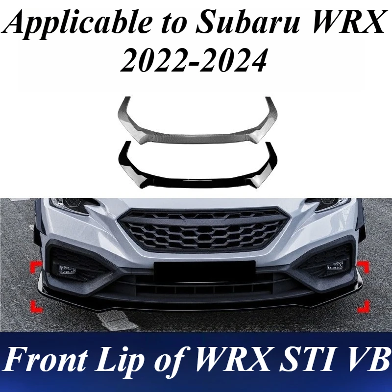 

For Subaru WRX STI VB 2022-2024 Front Bumper Lip Spoiler Splitter Body Kit ABS PP Material Aggressive Style Exterior Car Styling