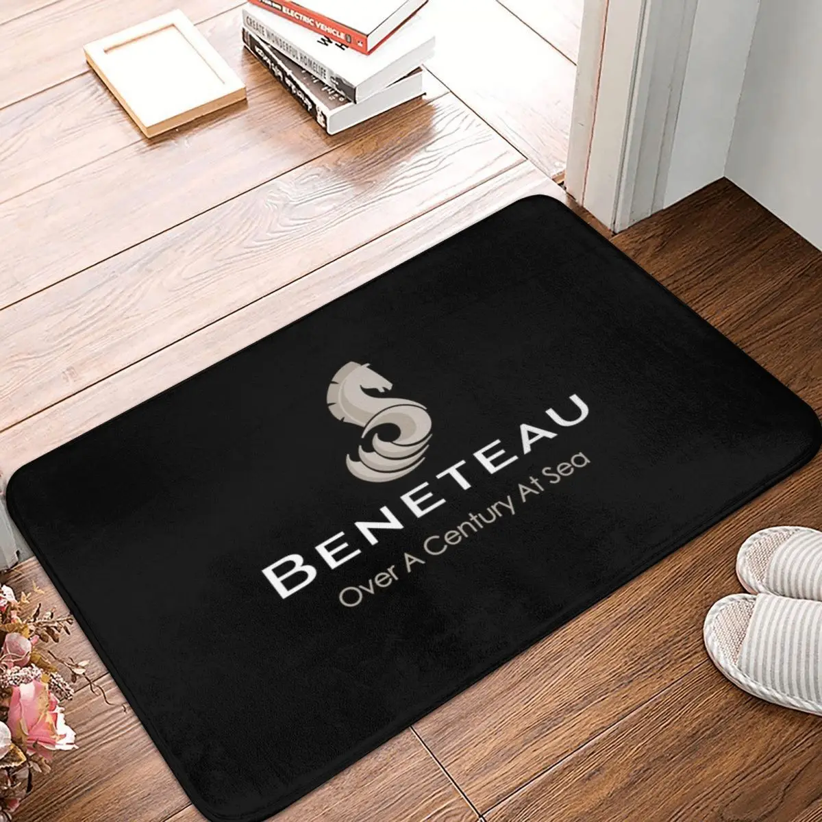 Beneteau Sailboat Sailing Yacht Doormat Rug carpet Mat Footpad Bath mat Polyester Non-slip balcony toilet Washable Sand Scraping