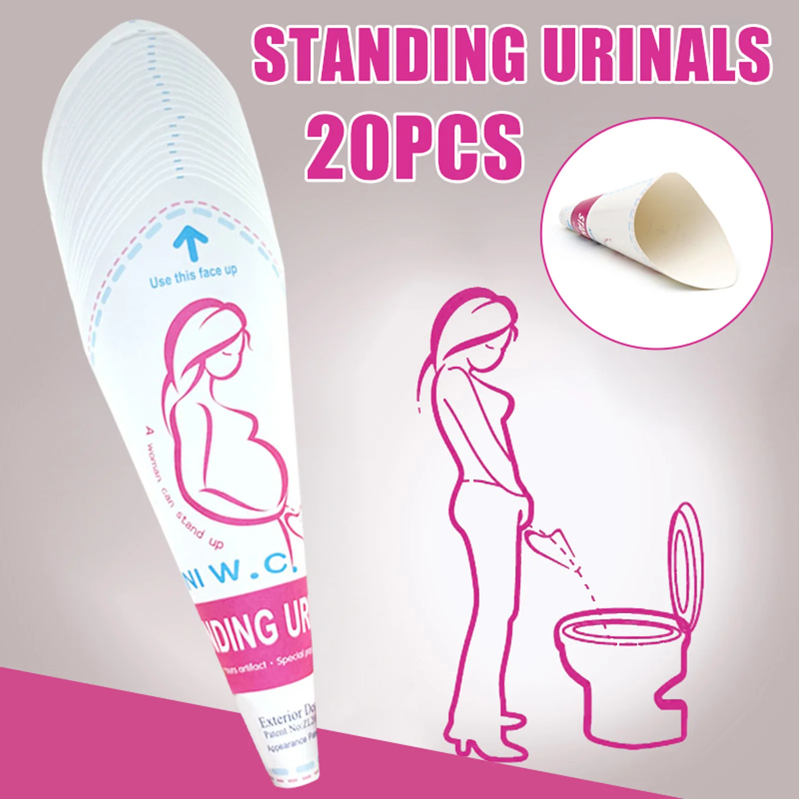 Disposable Female Urinal Pee Funnel Allows Women to Pee Standing Up  for Travel Road Trip Festival Camping