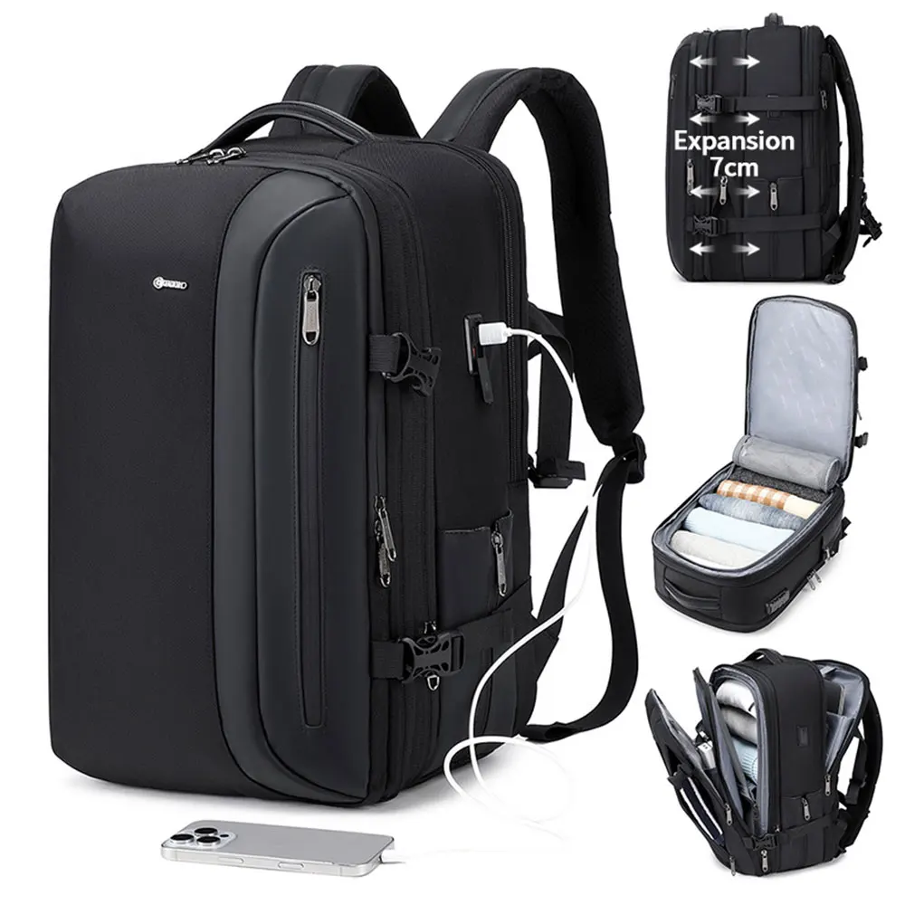 

Travel Man Backpack Large Capacity Combination Lock Men 17" Laptop Bag Multifunctional Waterproof Men's Business Trip Backpacks