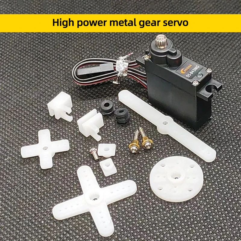 4 pçs corona ds843mg servo digital de alto torque metal engrenagem servo 4.8kg/0.10sec/8.5g para avião rc helicóptero carro robô