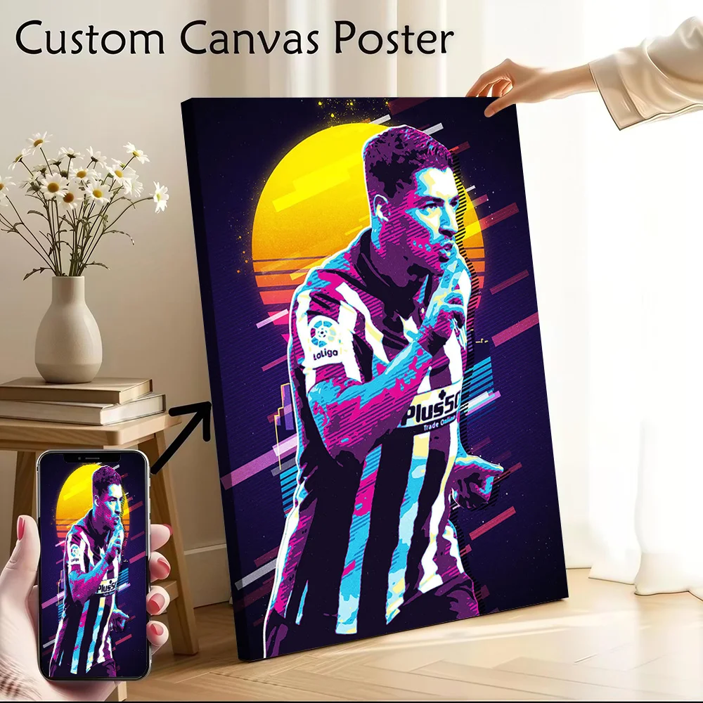 Póster de Lona Personalizable de Luis Suárez, Impresión en Lona, Arte de Pared para Fanáticos, Decoración de Sala de Estar, Decoración de Hogar para Gamers