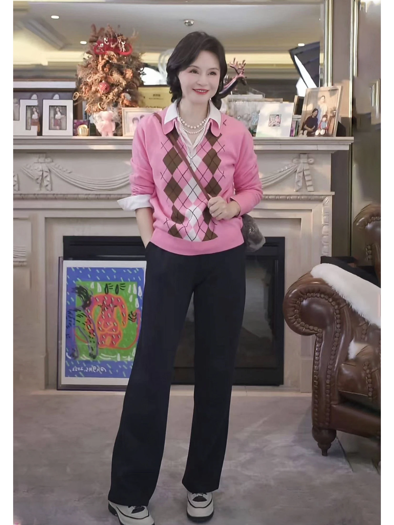 

Спортивные брюки из модала с широкой талией и завязками на подкладке, повседневные зимние спортивные штаны, прямые брюки для поездок на работу