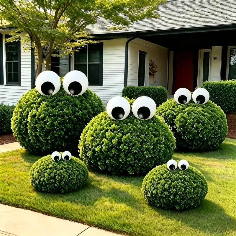4Pcs Self Adhesive Googly Eyes Fridge Wall Sticker Funny Air Conditioner Cabinet Sticker for DIY Scrapbook Movable Dolls Eyeball