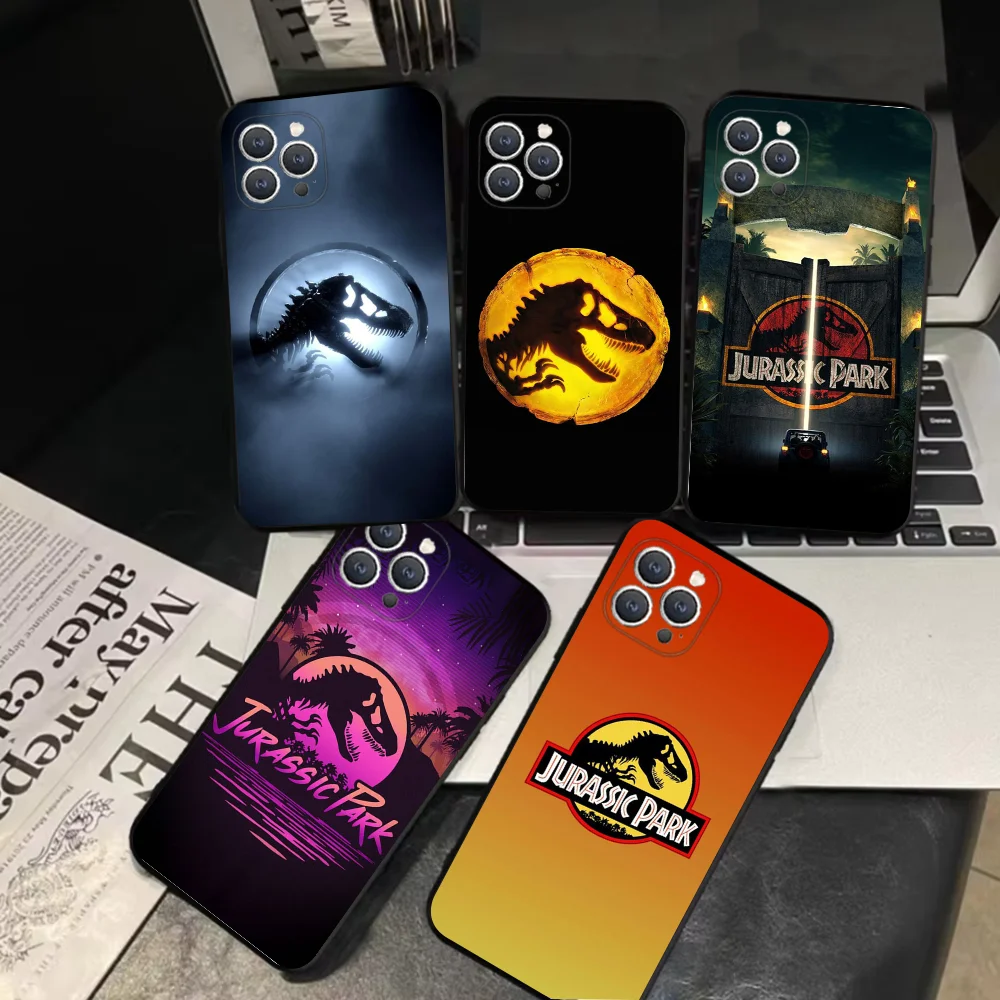 J-Jurassic Park  Phone Case For iPhone 16,15,14,13,12,11,Pro,X,XS,Max,XR,Plus,Mini Soft Black Cover