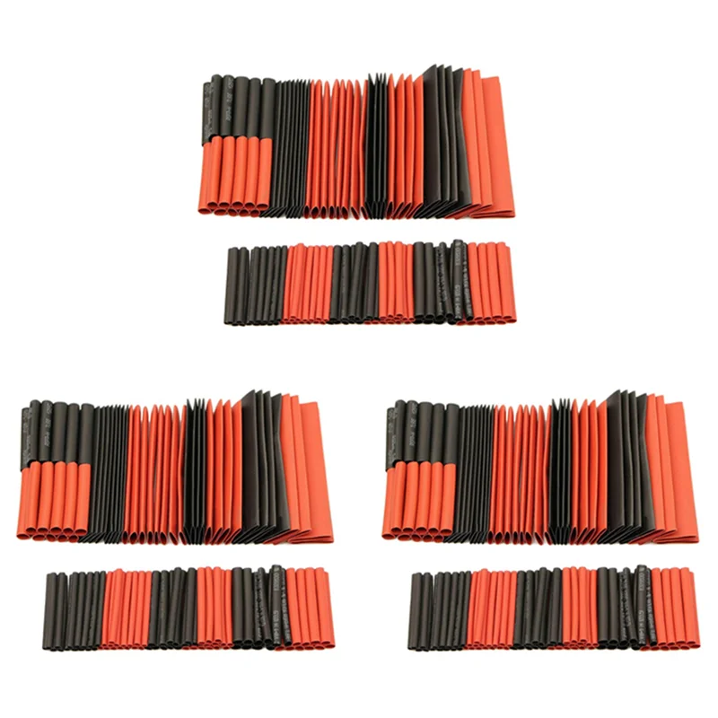 ABRU-381PCS 2:1 Heat Shrink Tubing Wire Cable Sleeving Wrap Electrical Connect Set