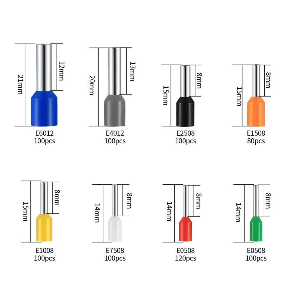 800 Pcs  AWG 22-10 Wire Ferrules Terminals Connectors Kit, Copper Nylon Insulated Cord Pin Ends Crimp Ferrules Connectors