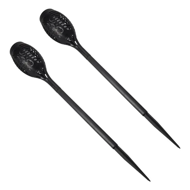 2 Pcs LED Solar Flame Light Lamp Flickering Waterproof Garden Decoration Landscape Lawn Lamp Path Lighting Torch Outdoor