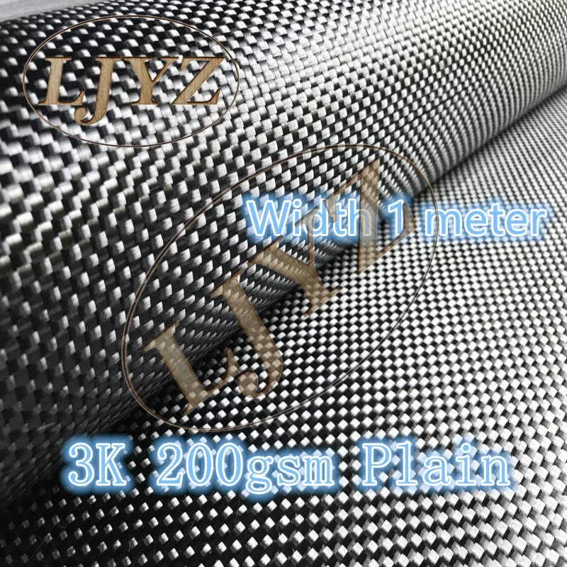 Real Carbon Fiber Fabric Cloth T300 3K 200gsm 2x2 Plain weave 40