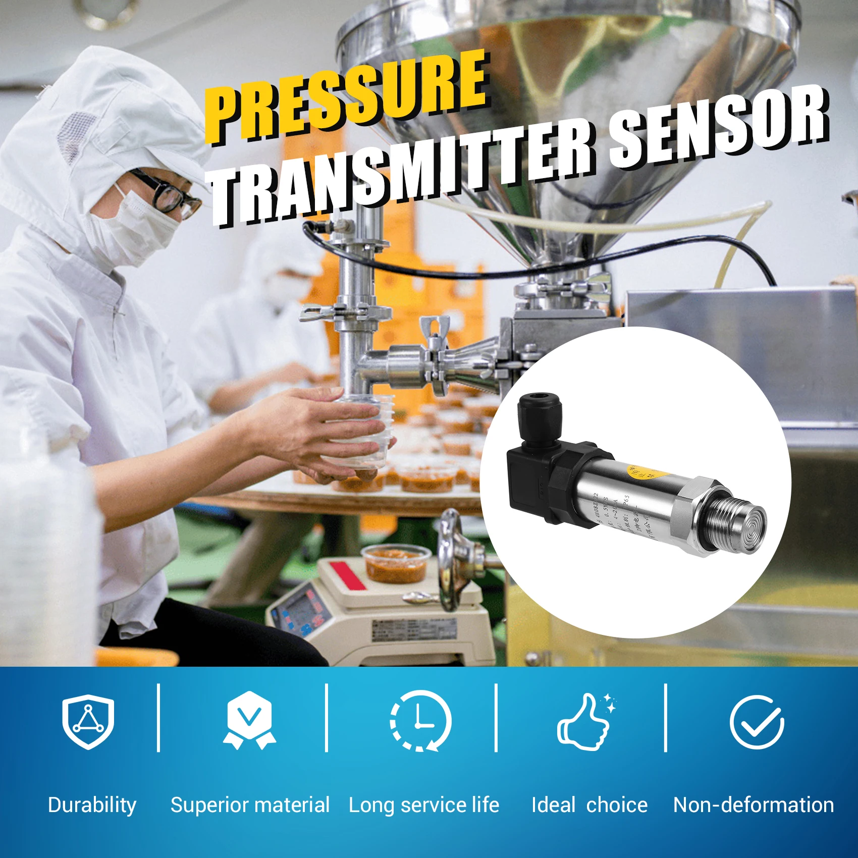 BFYL SMP4009HK Pressure Transmitter Sensor Applied To Flat Film Anti Blocking In The Food Hygiene Industry