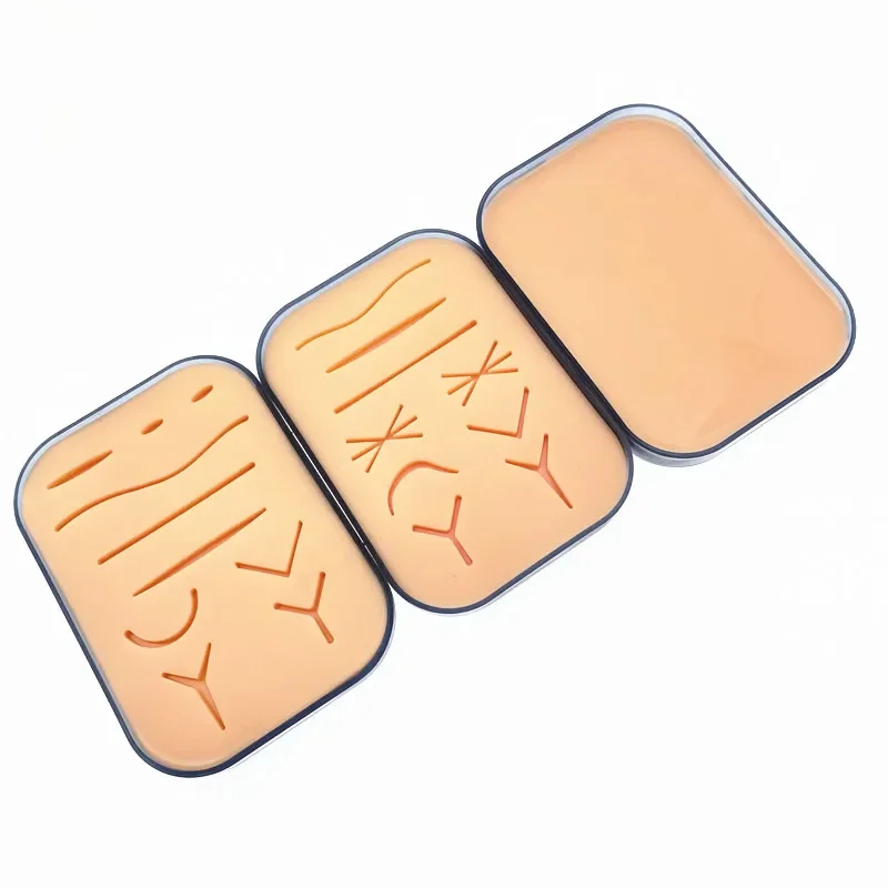 Wound silicone suture pad Human Traumatic Skin Model Suturing Training Pad Reusable Silicone Teaching Model