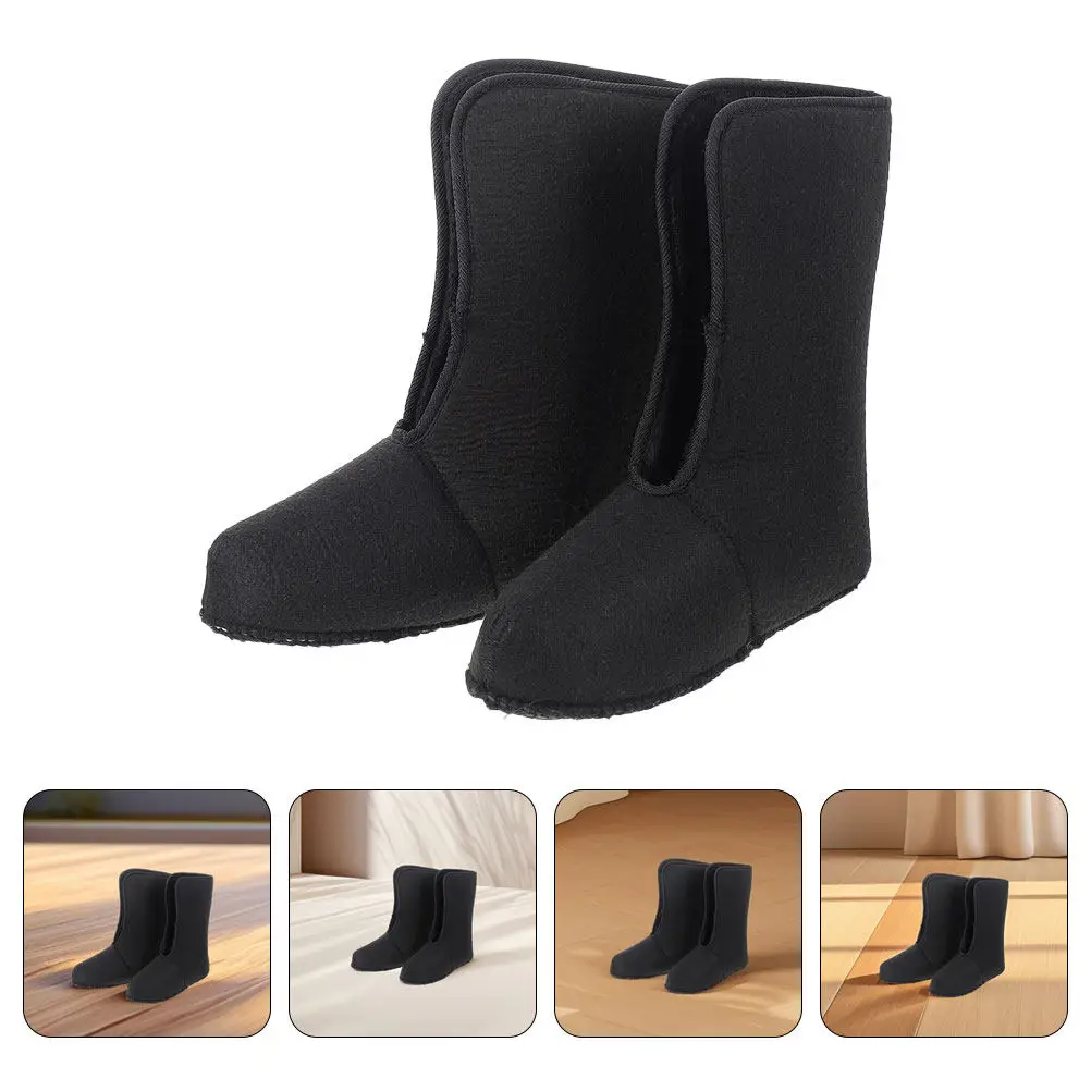 

1 пара теплых толстых стельок для мужских сапог, утепленные съемные вкладыши для зимней походной обуви, дышащие, для защиты икр