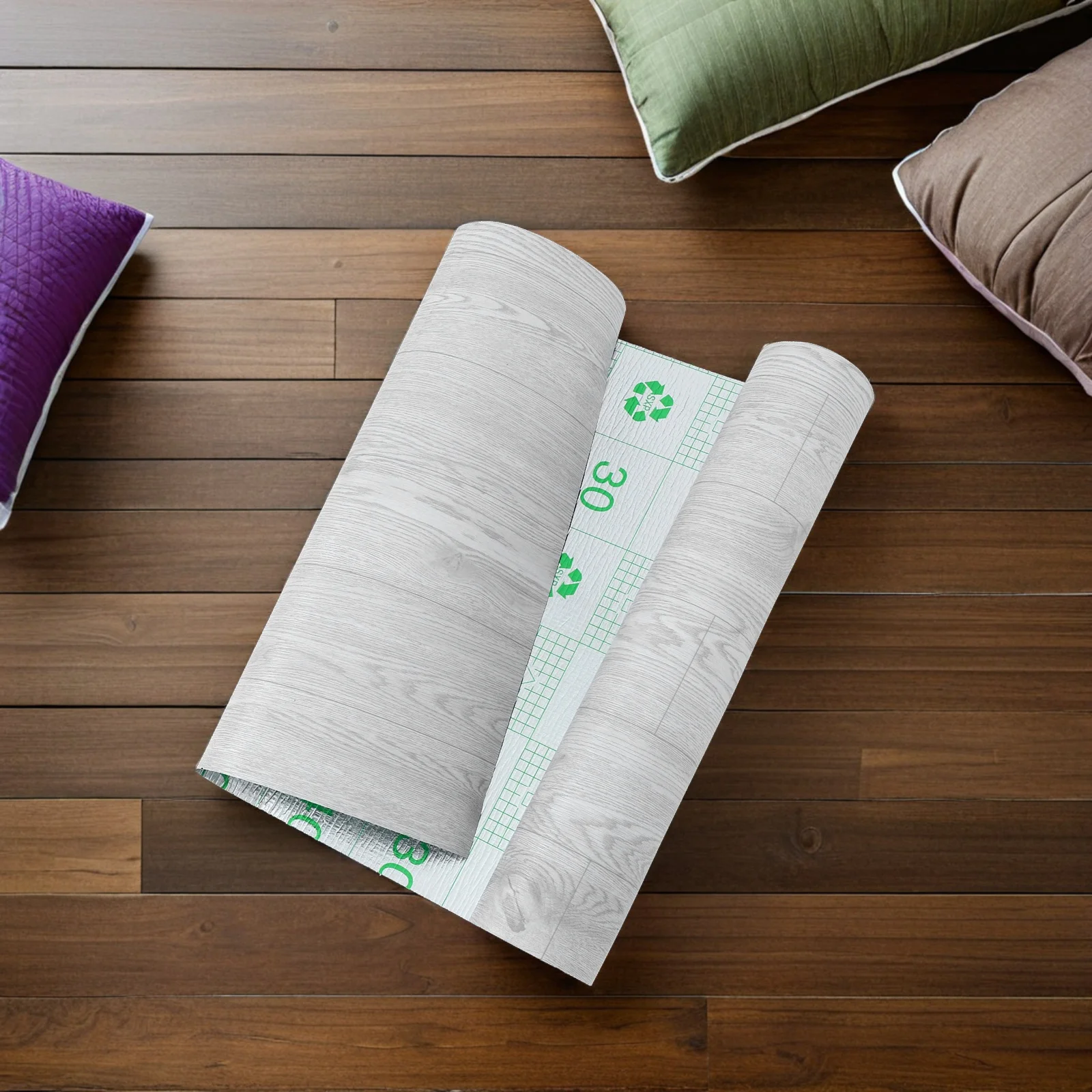 Azulejo de piso despegable y adhesivo, rollo de suelo autoadhesivo de PVC de 300x40cm, fácil instalación DIY para espacios comerciales de oficina en casa