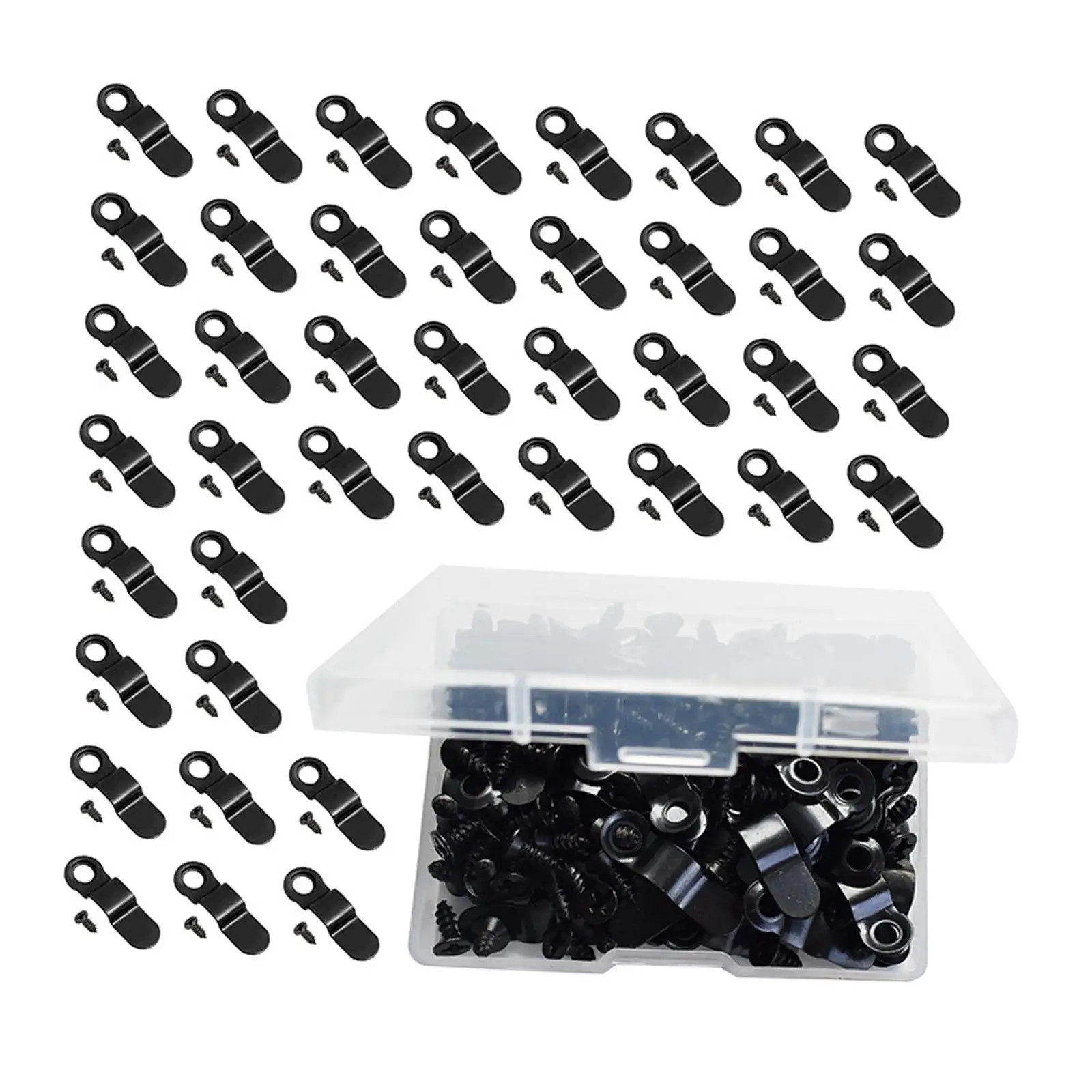Bow Shaped Picture Turn Button Fasteners Metal Hardware with 100 Screws for Hanging Photo Frames and Posters