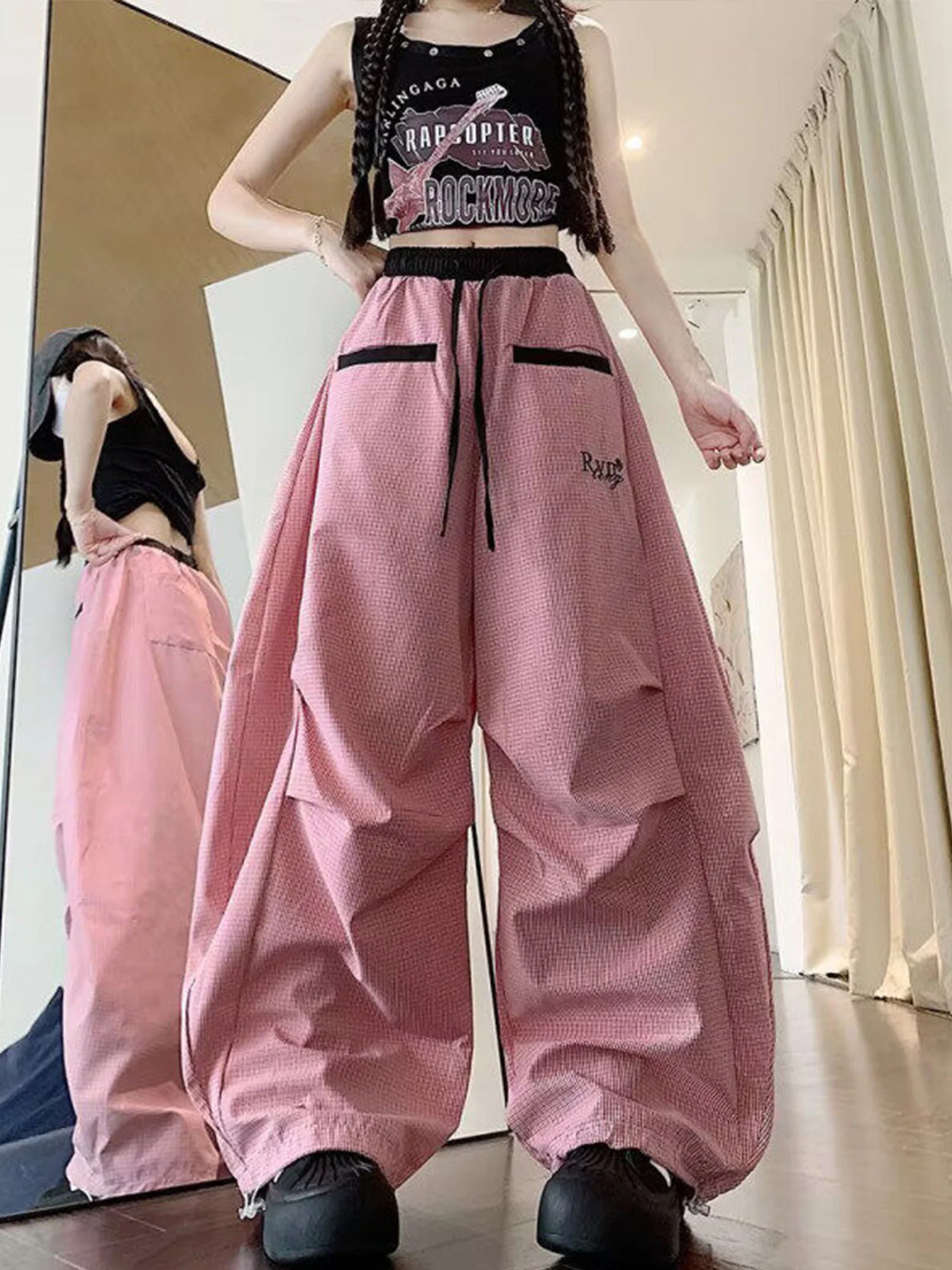 

Cleanfit Свободные прямые брюки Мужские и женские летние модные широкие брюки Повседневные свободные брюки Дизайн ножа