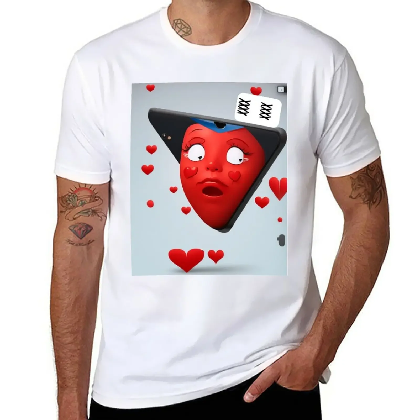 New Xxxxxxxx Love Pattern Xxxxxxx pattern Kisses Lips Xxxxxxxgame Funny T-shtore T-Shirt