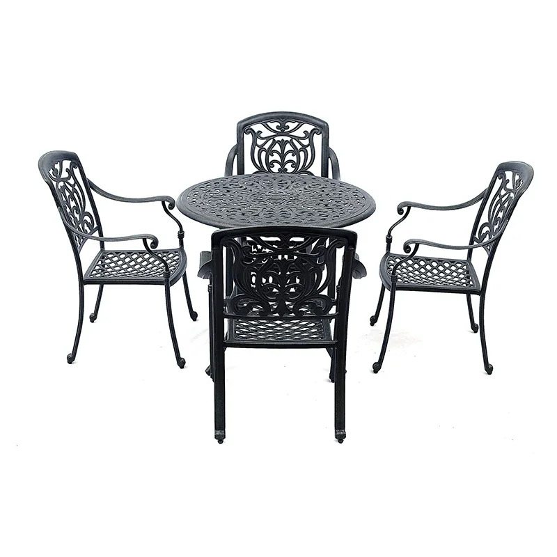 

Aluminium Patio Garden Outdoor Furniture Round Table and Chairs Dining Set