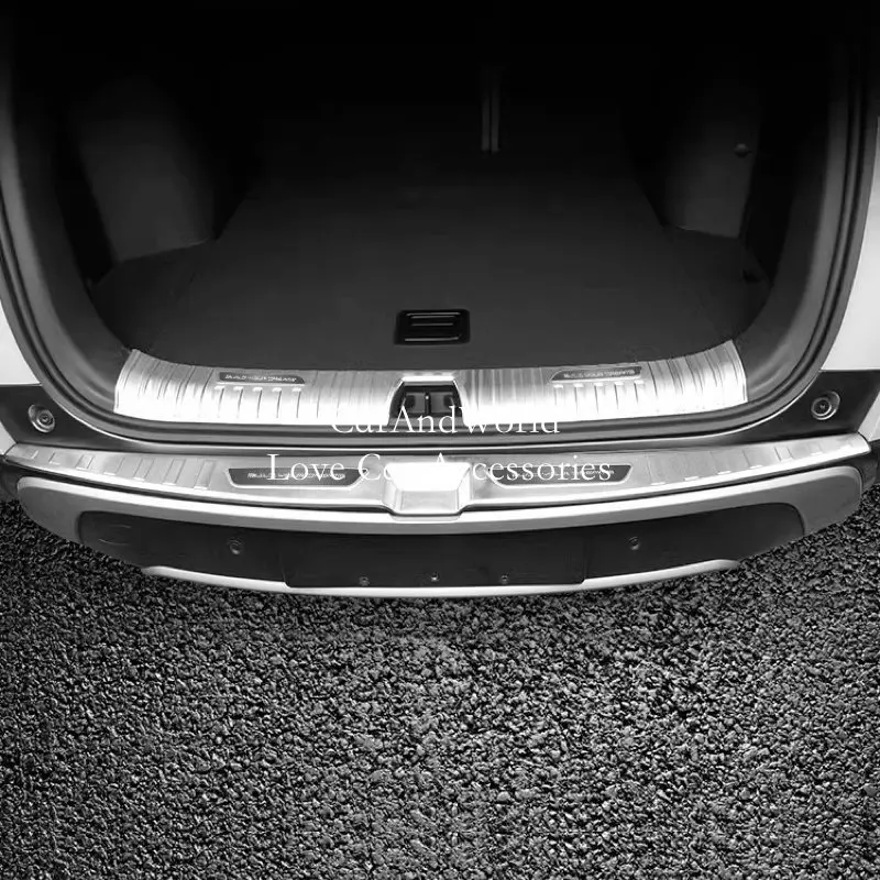 Stainless Steel Rear Trunks Door Sill Plate Tailgate Pedal Cover Trims Car Moulding Accessories For BYD Frigate 07 2023-2025