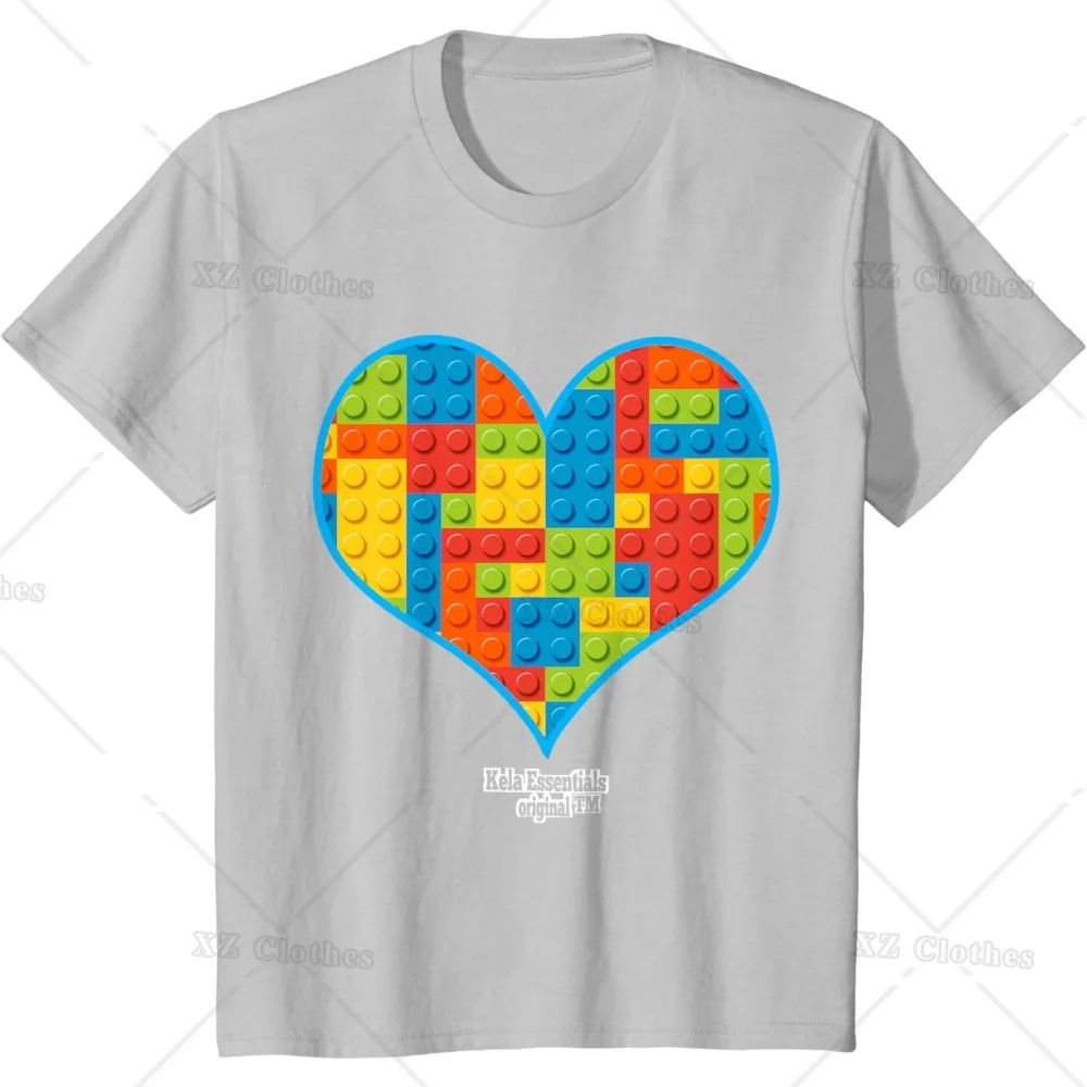 Valentines Day Shirt for Boys Block Brick Heart T-Shirt for Women Men Boys Girls