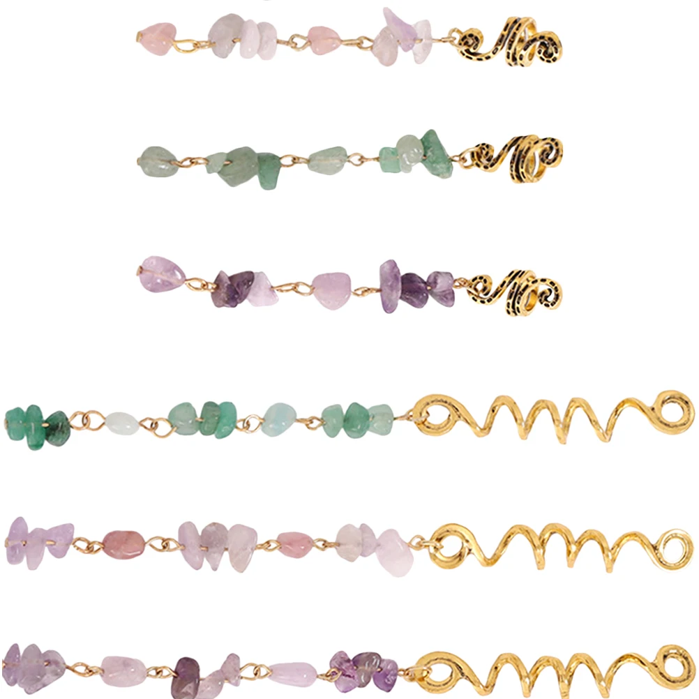 

6pcs Vintage Alloy Pendant Hair Accessories for Dreadlock Jewelry Decorations Braids Coils Women Hair Decorations Beads Jewels