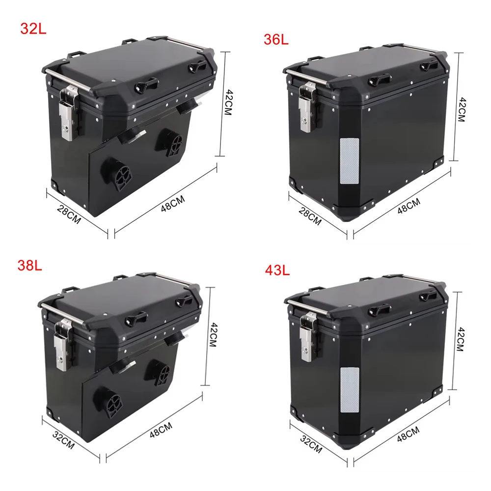 

Aluminum Alloy 32L Pannier Case, Universal Motorcycle Side Box for ADV Touring