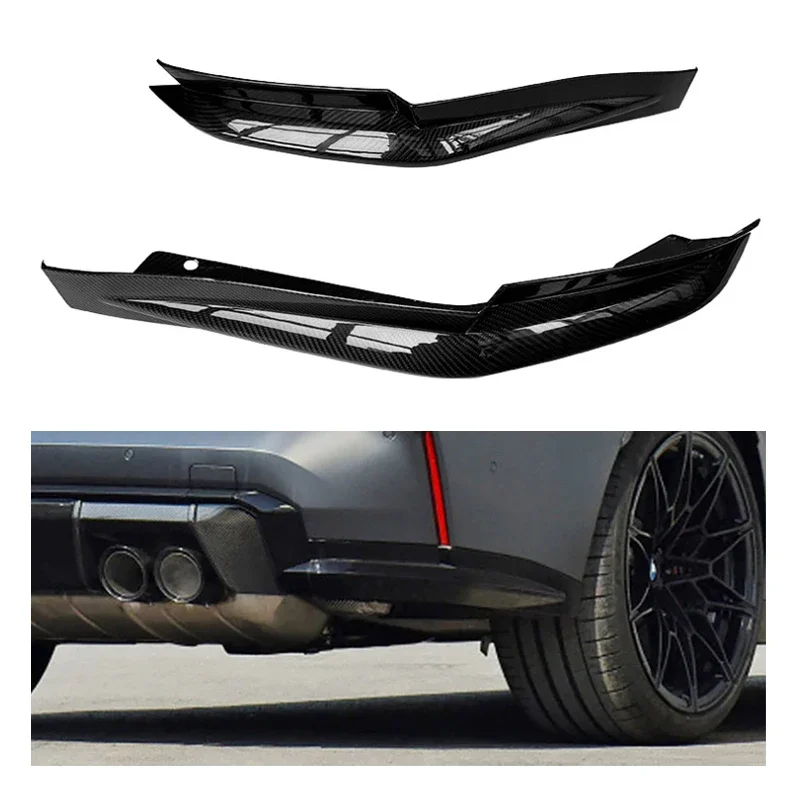 High Quality Dry Carbon Fiber Rear Bumper Lip Splitter Winglet for BMW G80 M3 2021+ Corner Wrap