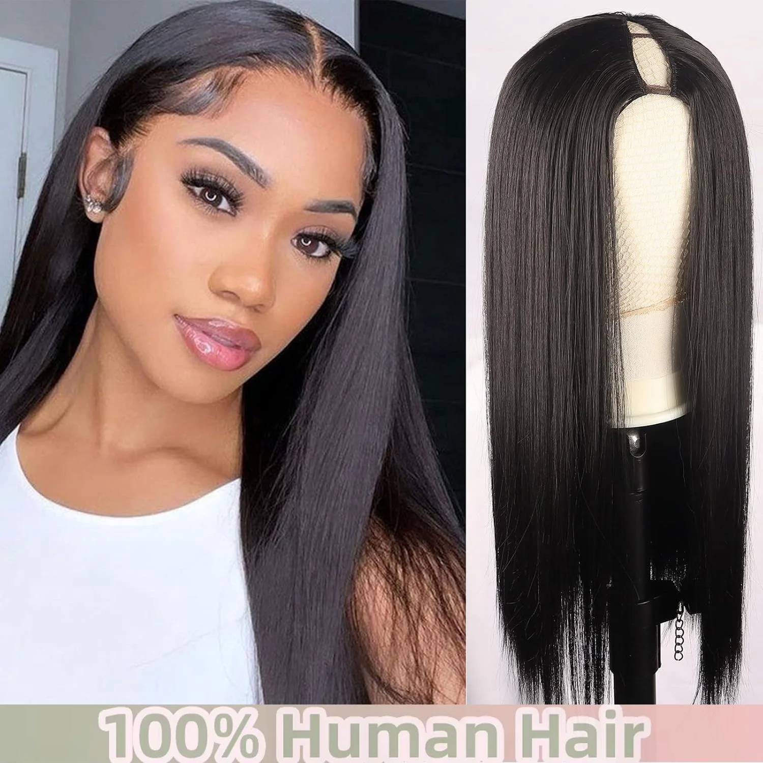 

Парик Getarme из 100% натуральных человеческих волос с V-образным вырезом, прямые волосы для женщин, полностью машинной работы, сделано в материковом Китае, 16-30 дюймов, волосы Remy.