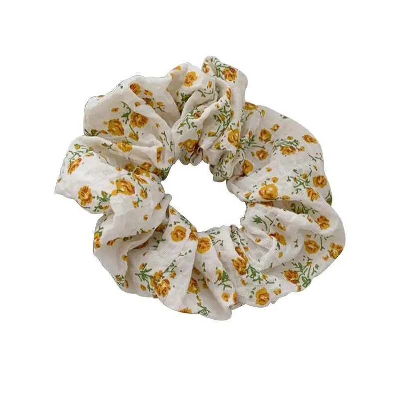 10 Stück kleine, frische, zerknitterte Gitter-Haarbänder, modische Stoff-Haargummis, Mori-Girl-Stil, niedlicher Kopfschmuck – Detail 5