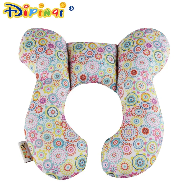 Baby Stroller Fixed Head Pillow Car Seat Sleeping Neck Protection Pillow Two Corner Flower Pillow Wholesale