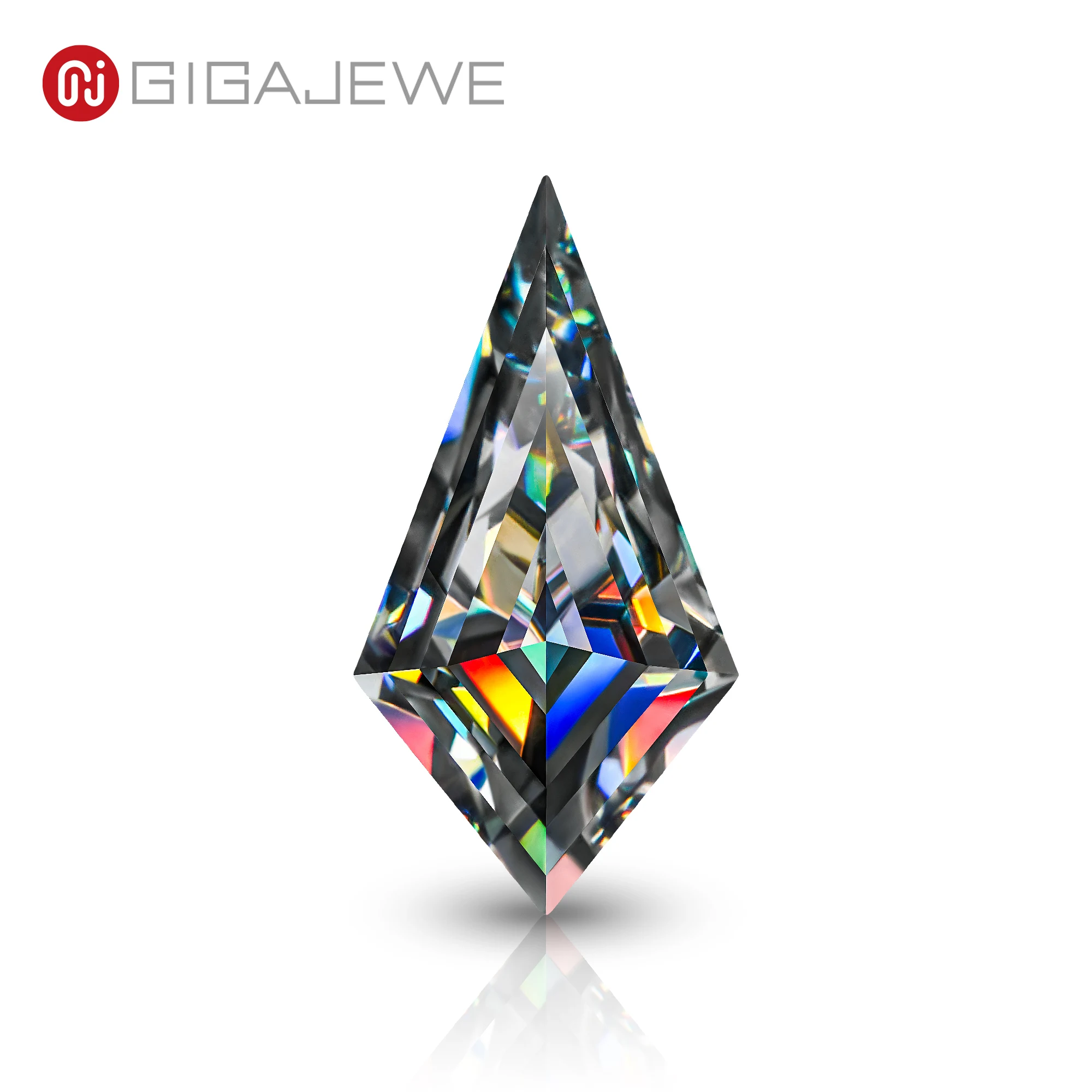 GIGAJEWE Moissanite Hand-Cutting Kite Cut Gray Color VVS1 Premium Gems Loose Diamond Test Passed Gemstone For Jewelry Making