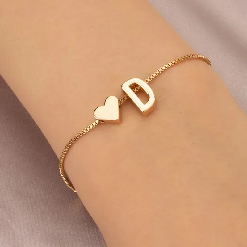 Bracelet Love English Letter English Character Style Text Hand Personalized Jewelry Simplified Ins 26 English Letter