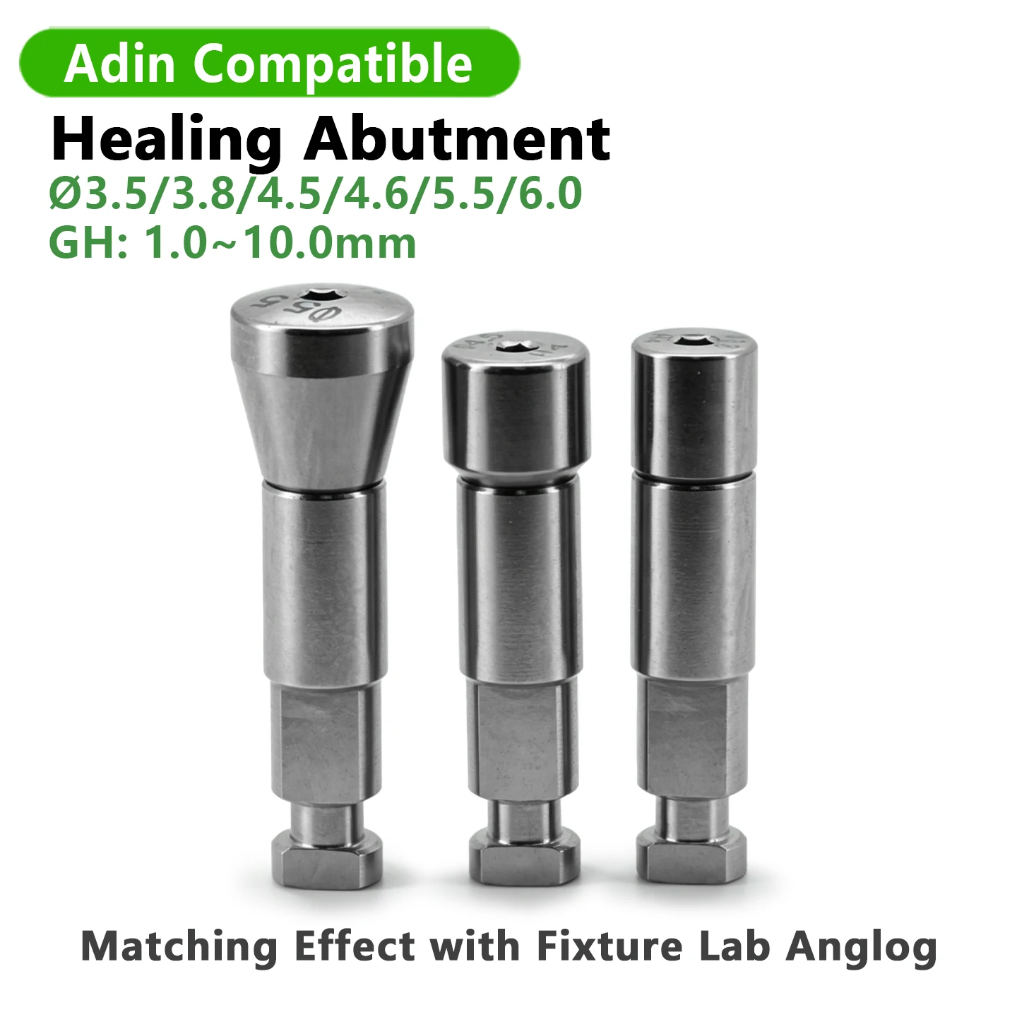 Grade 5 Titanium Healing Abutment for Adin Ti-6Al-4V ELI CNC Machined Biocompatible Restoration Component Precision Fit Factory