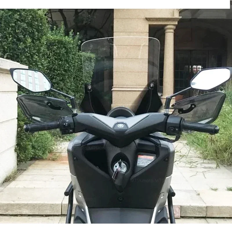 يصلح لياماها NMAX 125/150/155 XMAX 250/300/400 NVX 155 ايروكس 155 تريسيتي 125/155 2014-2019 قفازات واقية لليد حماية الزجاج الأمامي