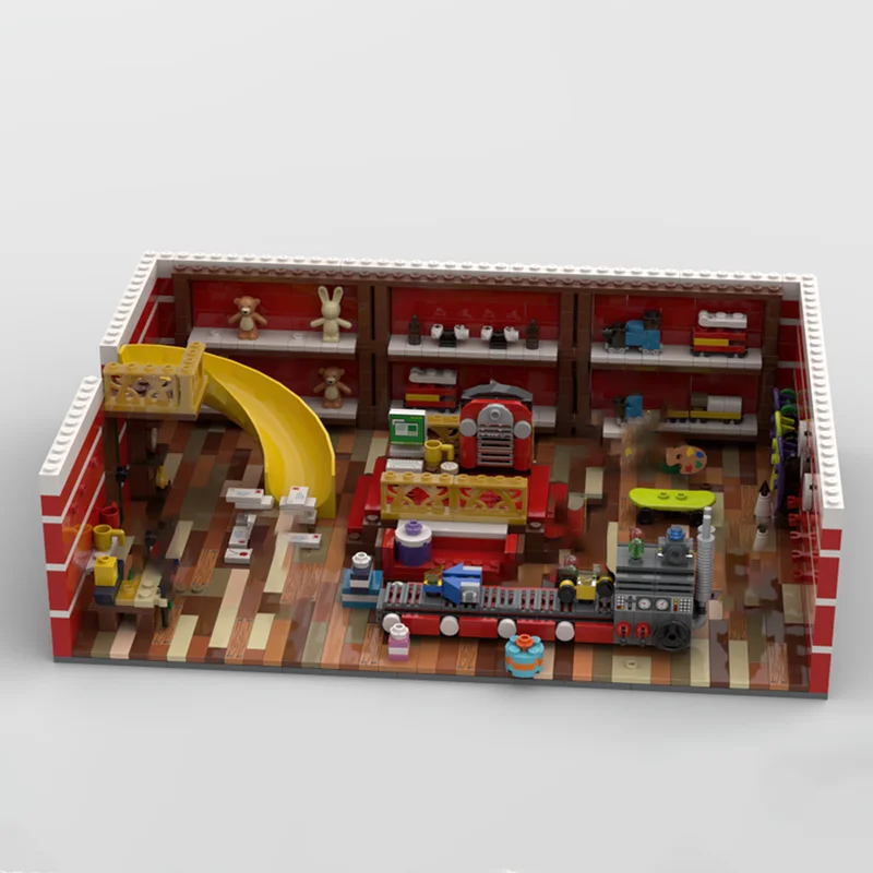 โมเดลอาคารถนนเมือง ชุดตัวต่อโมดูลาร์ ชุดเวิร์คช็อปคริสต์มาส บล็อกเทคโนโลยี ของเล่นประกอบเอง ชุดของขวัญคริสต์มาส