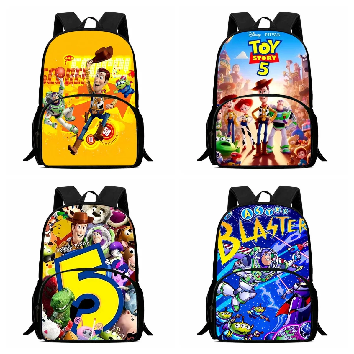 

Cartoon School Bags for Boys Girls,15IN Disney Toy Story 5School Backpack with Front Pouch,Light Weight Kids Backpack,Best Gift